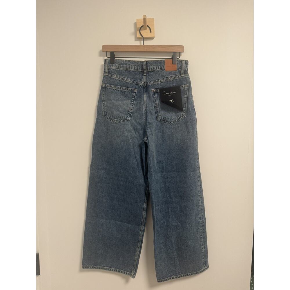 Anine Bing Womens Rick Wide Leg Jeans Deep Alto Blue Size 28 NWT MSRP: $250 - Picture 5 of 8